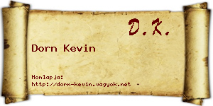 Dorn Kevin névjegykártya
